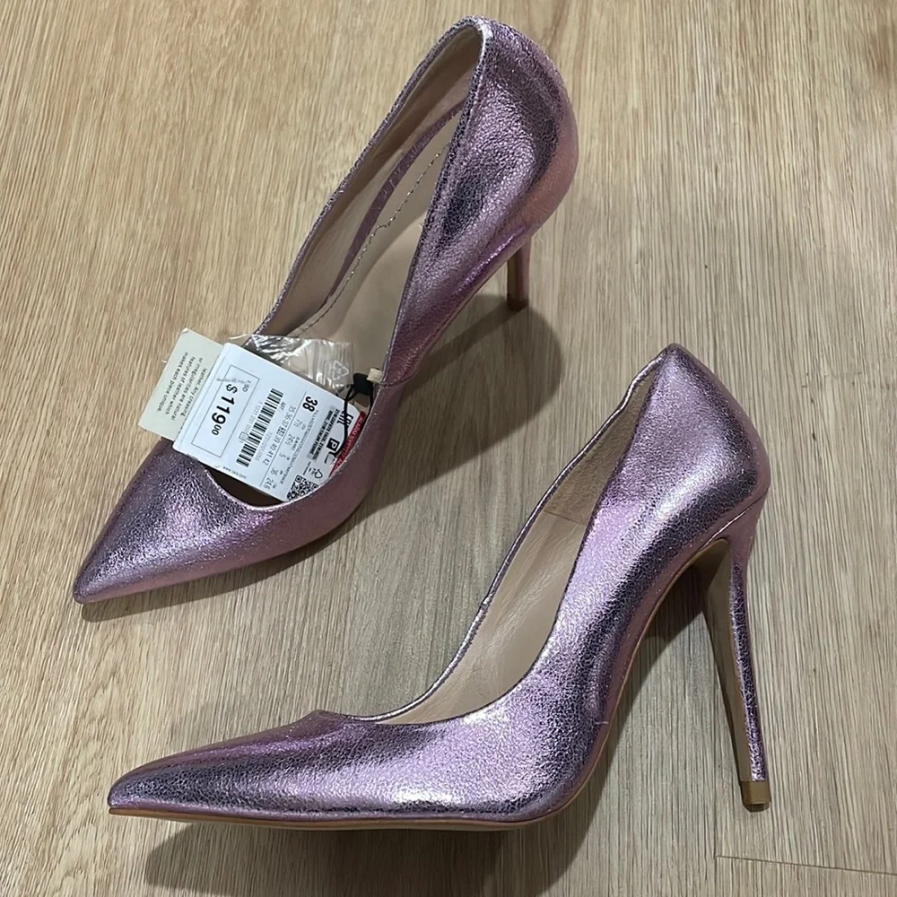 Metallic Pink Pumps - Picture 1 of 4